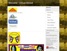 Tablet Screenshot of circusginnett.com